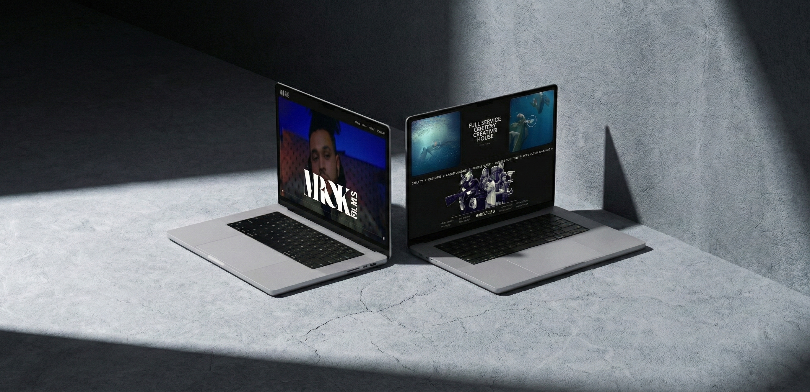 MROK Films Studio - Award-winning video production company website featuring music videos and commercial work