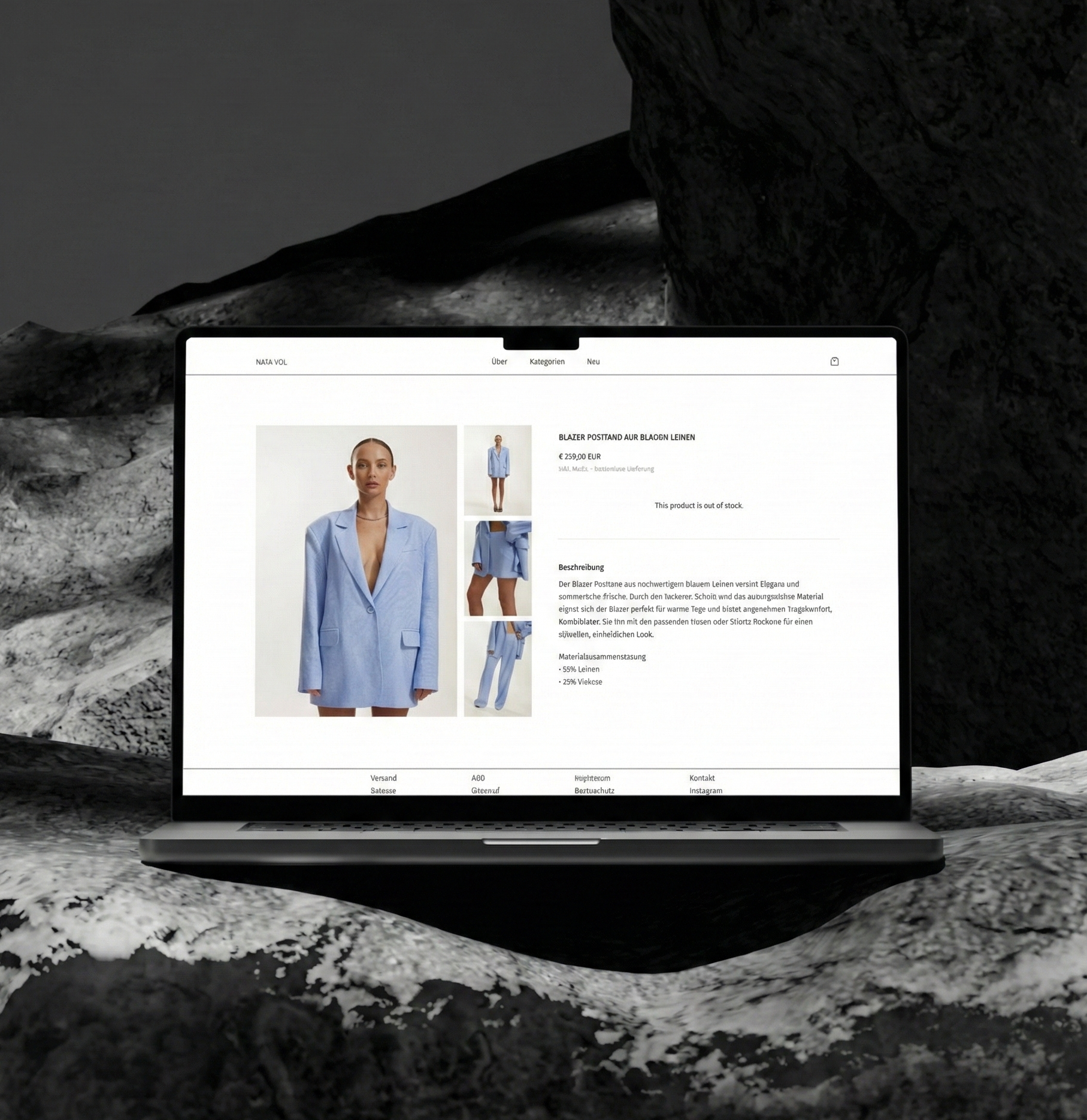 NATA VOL Fashion Store - Premium women's clothing e-commerce website with elegant product displays